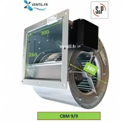 Moteur escargot CBM 9/9 RE VR 4P-550w 230v -S&P 653015 Ventilateur pour hotte pro- Restauration