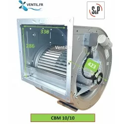 Moteur escargot CBM 10/10 -4000m3/h- 550w -230v S&P -ventilateur pour hotte pro