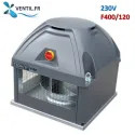 Tourelle d'extraction 5500m3/h TEDH Taille 400- 230v-monophasé 400°/2h (F400-120) pour hotte de cuisine pro S&P Vim réf: 690041