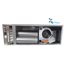 Caisson filtre anti-odeurs 12 cartouches de charbon + moteur intégré 4000m3/h 230v pour hotte de cuisine professionnelle