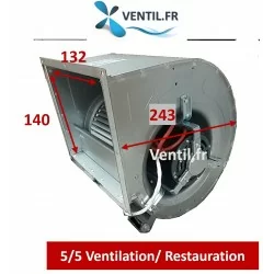 Moteur escargot DD 5/5 750m3/h- ventilateur pour petite hotte semi-pro