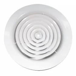 Diffuseur circulaire fixe laqué blanc
