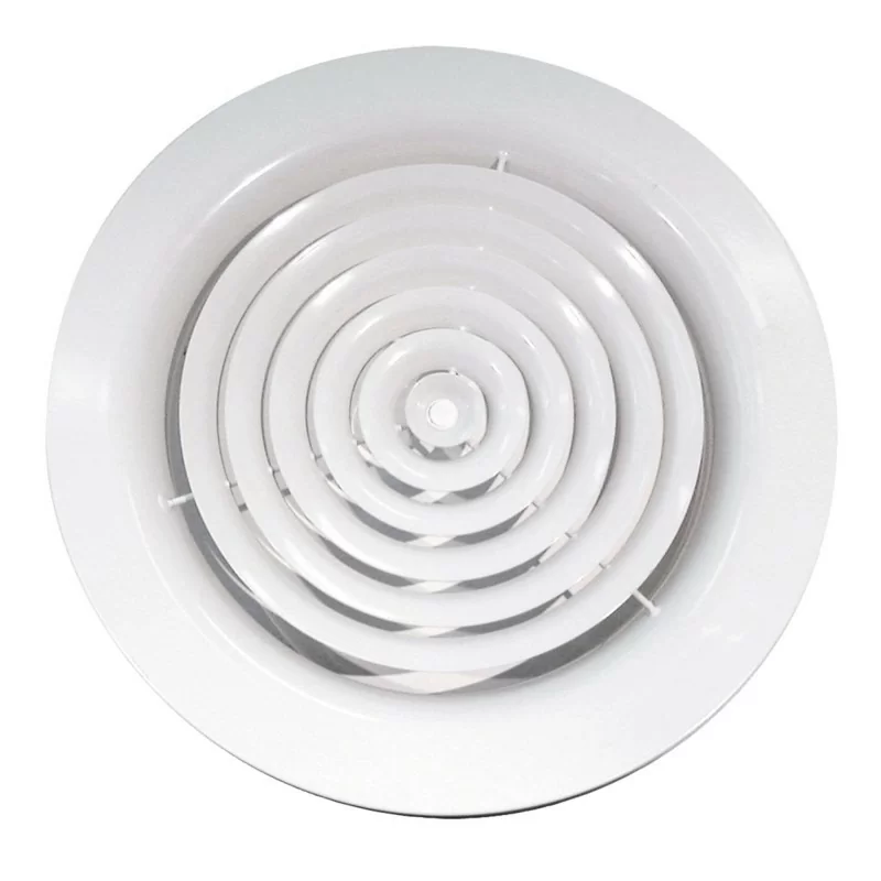 Diffuseur circulaire fixe laqué blanc Diffuseur circulaire fixe laqué blanc