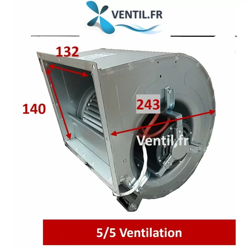 Moteur escargot DD 5/5 750m3/h- ventilateur pour petite hotte semi-pro