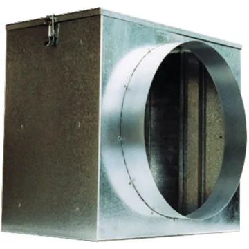 Caisson porte-filtre pour insufflation d'air pour gaine circulaire de VMC, habitat collectif et ventilation tertiaire