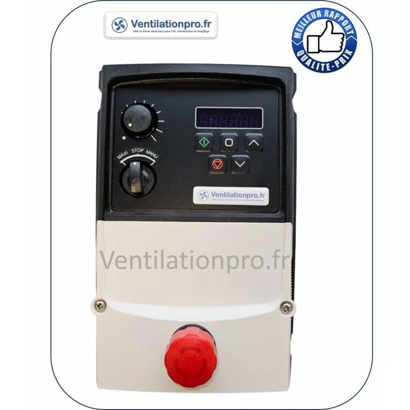 Variateur de fréquence MONO 1.1kw ip66 SPECIAL CUISINE PRO avec coup de poing désenfumage CDP Variateur de fréquence MONO 1.1kw ip66 SPECIAL CUISINE PRO avec coup de poing désenfumage CDP