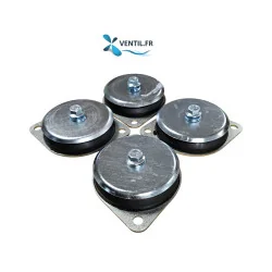 jeu de 4 plots anti-vibratiles pour caisson