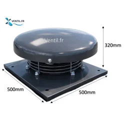 Tourelle d'extraction 1900 m3/h compacte T315- 230 v- gamme VORTEX pour extraction en toiture de cuisine / foodtruck / VMC