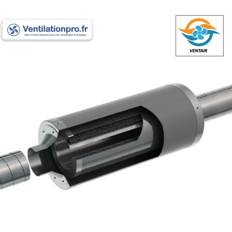 Cartouche de charbon filtrante anti-odeurs en ligne diam 250