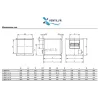 dimensions Caisson désenfumage 3500 m3/h-type 10/10- F400/120 - 230v- CJBDT SODECA -pour extraction de hotte pro et restaurant