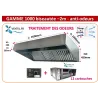 PACK hotte inox classique 2m ANTI-ODEURS : hotte pro+ Caisson charbon 12 cartouches avec moteur 9/9 intégré + variateur 230v