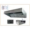 hotte pro à charbon 2.5m avec caisson 12 cartouches motorisé déporté 230v pour petite restauration