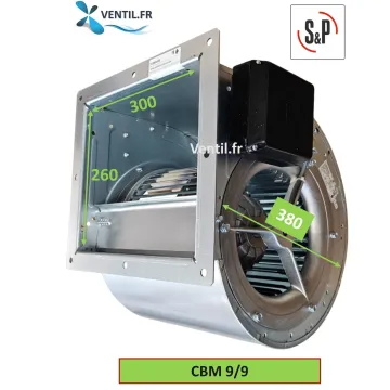 Moteur escargot CBM 9/9 RE VR 4P-550w 230v -S&P 653015 Ventilateur pour hotte pro- Restauration
