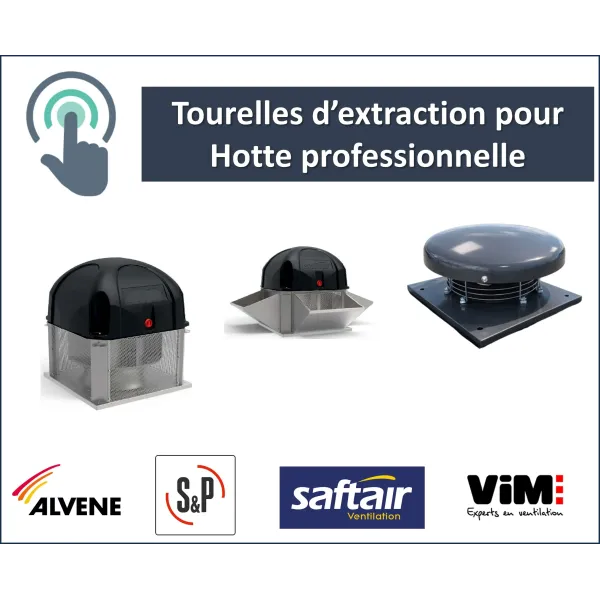 Tourelle d'extraction pour cuisine professionnelle