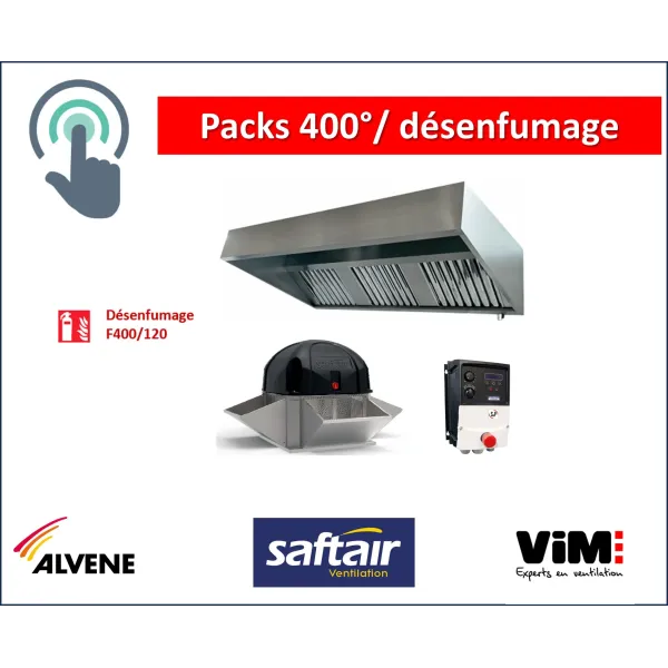 Pack ventilation de désenfumage F400 120