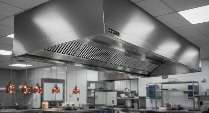 Hotte de ventilation professionnelle en inox